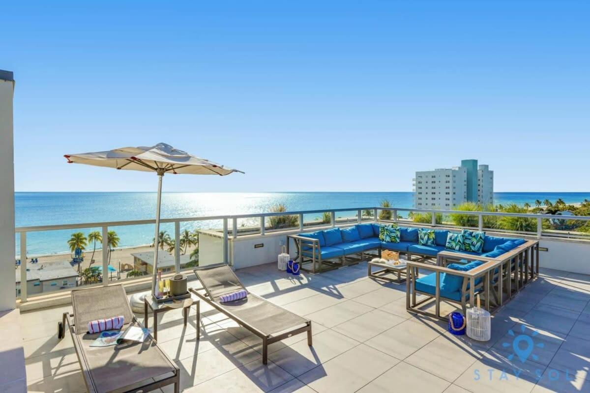 Rooftop Pool & Hot Tub - Gym - Hollywood Beach Apartment Exterior photo