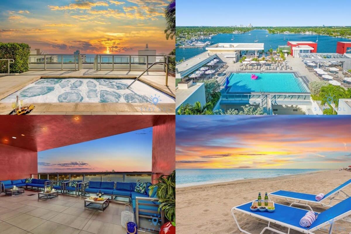 Rooftop Pool & Hot Tub - Gym - Hollywood Beach Apartment Exterior photo